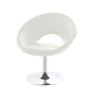 Fauteuil cocktail Wilander Cuir synthétique blanc - Pivotant