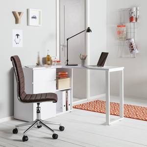 Bureau d'angle Filipo Blanc froid - Blanc