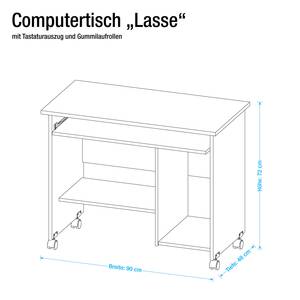 Bureau pour ordinateur Lasse Imitation chêne Sonoma