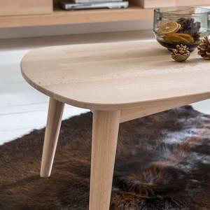 Tavolino Finsby Legno massello di faggio - Faggio oliato bianco - 70 x 50 cm
