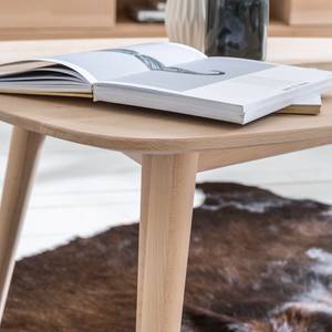 Tavolino da salotto FINSBY Legno massello di faggio - Faggio oliato bianco - 90 x 60 cm