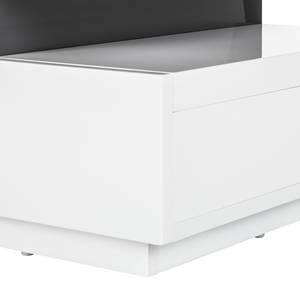 Table basse Anna Blanc brillant / Gris foncé