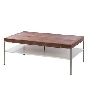 Table basse Anzio Noyer ramageux / Blanc mat - 110 x 65 cm