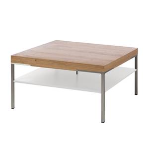 Salontafel Anzio Balkeneikenhout/Wit - 75x75cm