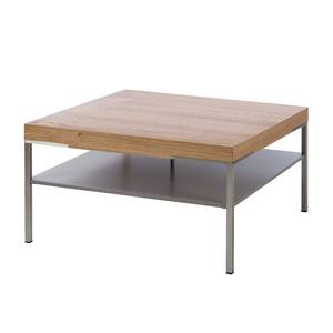 Table basse Anzio Chêne de poutre / Tourbe mat - 75 x 75 cm