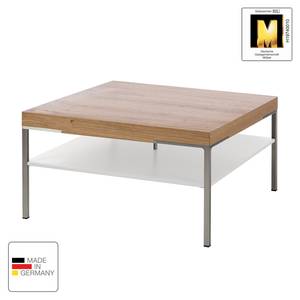 Salontafel Anzio Balkeneikenhout/Wit - 75x75cm