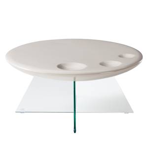 Table basse Ayon Gris clair brillant