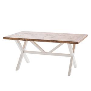 Tavolino da salotto Balignton Legno massello di pino - Bianco