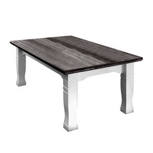 Table basse Basilico I Epicéa partiellement massif Blanc / Marron- gris