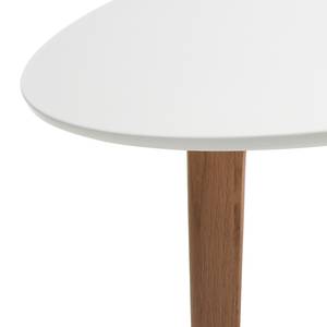 Tavolino da salotto Bergby Legno massello di quercia Bianco