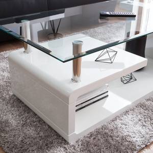 Table basse Cassy Blanc brillant