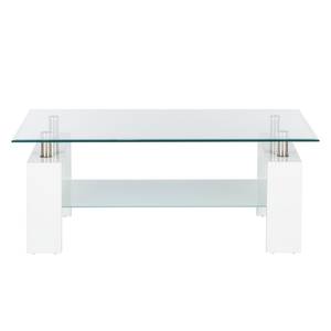 Salontafel Dokka glas/hoogglans wit