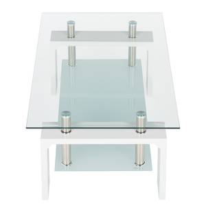 Salontafel Dokka glas hoogglans wit