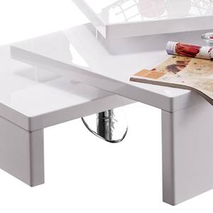 Table basse Elyrie (inclinable) Blanc brillant