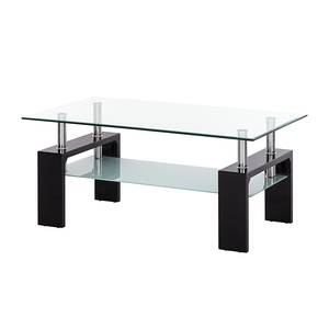 Table basse Glassy Verre transparent / Noir
