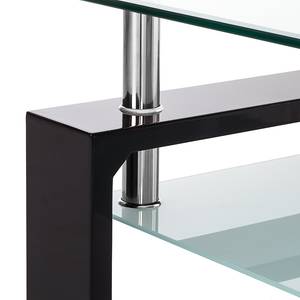 Salontafel Glassy transparant glas/zwart