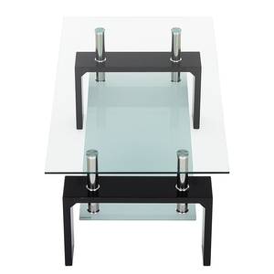 Table basse Glassy Verre transparent / Noir