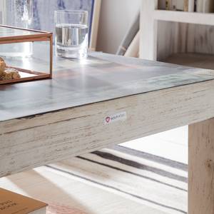 Table basse Goa White Partiellement en manguier et acacia massifs