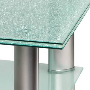 Salontafel Hinton II crash glas/melkglas/metaal