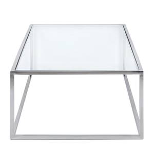 Table basse Jacob Verre / Acier inoxydable - Argenté