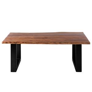 Table basse Kapra Acacia massif / Métal - Noir - 120 x 80 cm - Noir - 120 x 80 cm