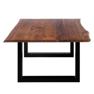 Table basse Kapra Acacia massif / Métal - Noir - 120 x 80 cm