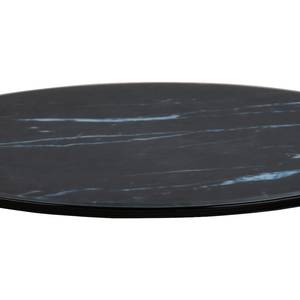 Table basse Katori III Verre / Métal - Imitation marbre noir / Noir