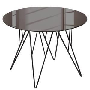 Table basse Kazo Verre miroir / Métal - Bronze / Noir - 80 x 45 cm