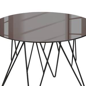 Table basse Kazo Verre miroir / Métal - Bronze / Noir - 80 x 45 cm