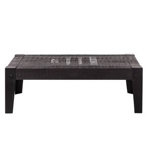 Table basse Keyport Manguier massif - Gris cendres / Noir - 120 x 75 cm