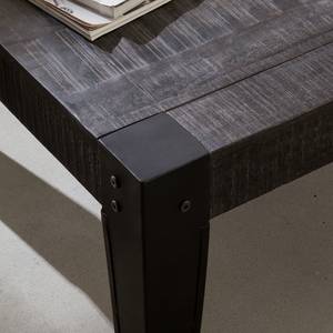 Tavolino da salotto Keyport legno massello di mango - grigio cenere / nero - 120 x 75 cm