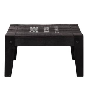 Table basse Keyport Manguier massif - Gris cendres / Noir - 75 x 75 cm