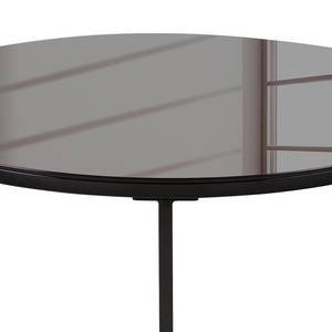 Salontafel Koga I glas/metaal - bronskleurig/zwart