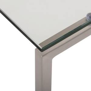 Salontafel Lando glas/roestvrij staal - 102,5 x 60 cm