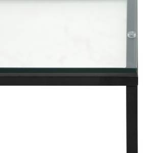Salontafel Lando I glas/roestvrij staal - Zwart - 102,5 x 60 cm