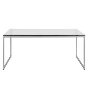 Table basse Lando I Verre / Acier inoxydable - Acier - 91,5 x 91,5 cm