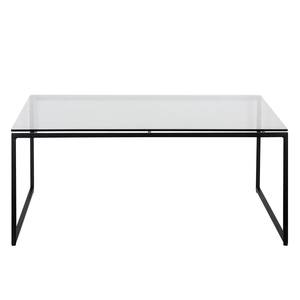 Table basse Lando II Verre / Acier inoxydable - Noir - 91,5 x 91,5 cm