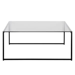 Table basse Lando II Verre / Acier inoxydable - Noir - 91,5 x 91,5 cm