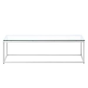 Table basse Lando II Verre / Acier inoxydable - Acier - 102,5 x 60 cm