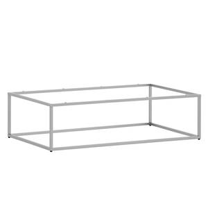 Salontafel Lando II glas/roestvrij staal - Staal - 102,5 x 60 cm