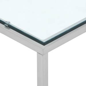 Table basse Lando II Verre / Acier inoxydable - Acier - 102,5 x 60 cm