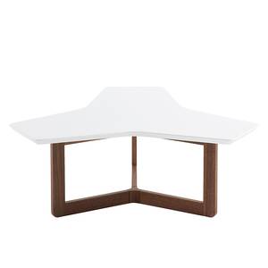 Table basse Larne Blanc mat / Noyer