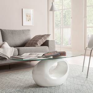 Tavolino da salotto Light vetro - Bianco lucido