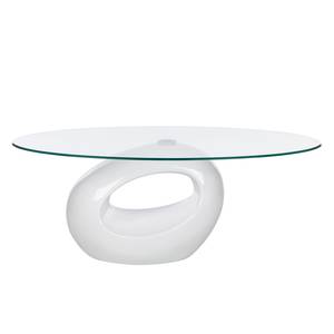 Table basse Light Verre - Blanc brillant - Blanc brillant