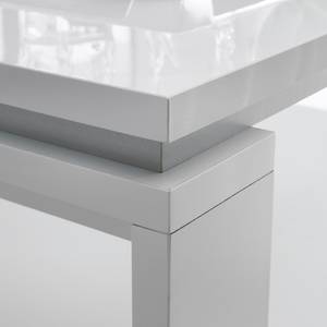 Table basse Liminka Blanc brillant - Blanc / Gris