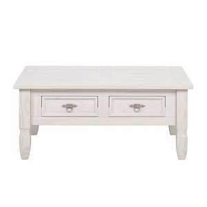 Table basse Lucia Blanc - Pin massif