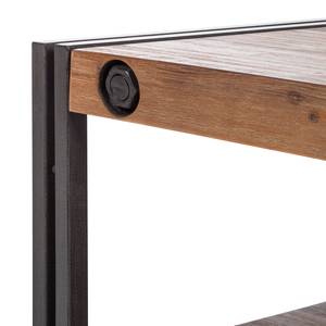 Tavolino MANCHESTER 110 cm con prolunga Legno massello di acacia/Metallo