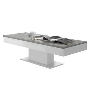 Table basse Mells Gris - Blanc - Bois manufacturé - 120 x 40 x 60 cm