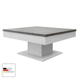 Table basse Mells Gris - Blanc - Bois manufacturé - 80 x 40 x 80 cm