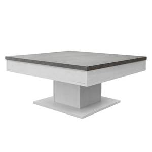 Salontafel Mells Grijs - Wit - Plaatmateriaal - 80 x 40 x 80 cm